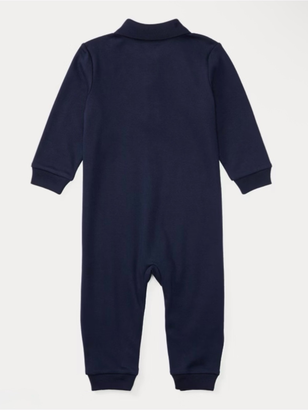 Ralph Lauren Baby Boy Polo Pony Soft Cotton Polo Coverall, Refined Navy - 12M - Picture 2 of 12